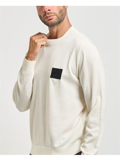 Men's Armani Exchange crew neck sweater with patch ARMANI EXCHANGE | XM001329-AF11982U0009